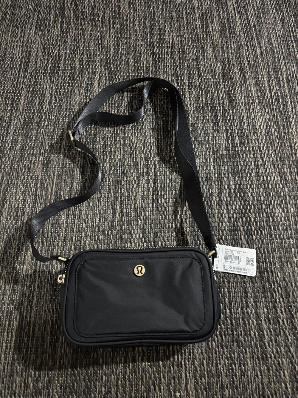 Lululemon Crossbody Camera Bag Black Gold NEW Sold Out
